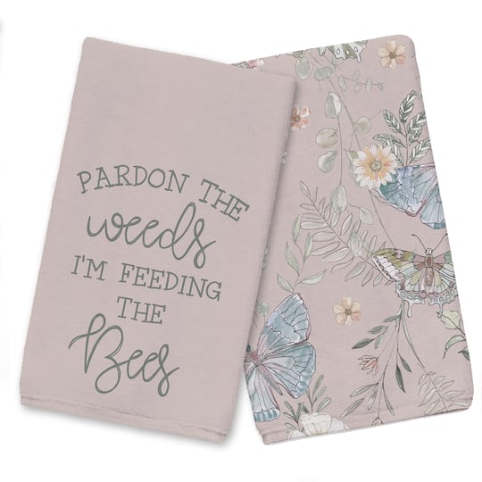Feeding The Bees Tea Towel Set